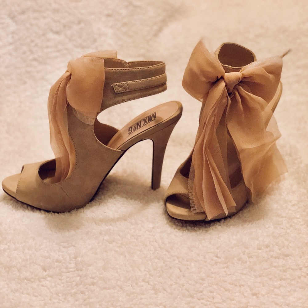 Nude high heeled sandals